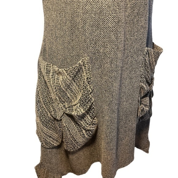 Emma G. Sleeveless Bohemian Dress | Brown| Crocheted Pockets & Hem | S… - Picture 3 of 9